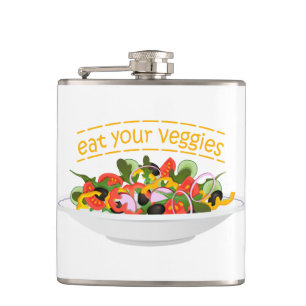 Flasques Mangez vos Légumes Citer salade fraîche mélange bo