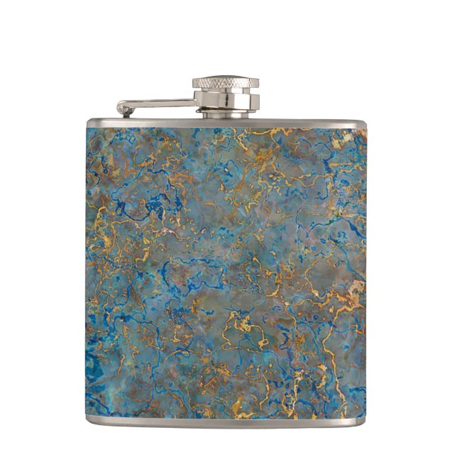Flasques Marbre bleu et or Lapis Lazuli (Devant)
