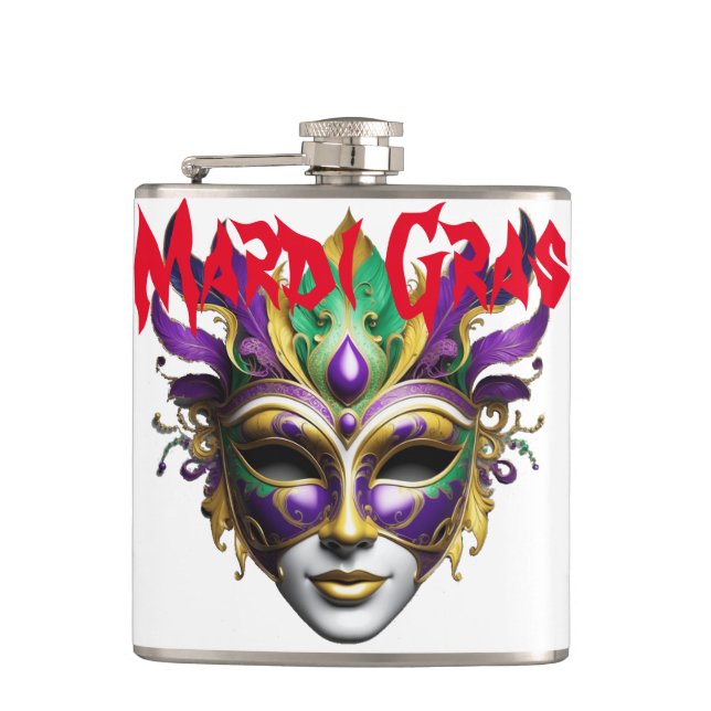 Flasques Mardi Gras Masque Thunder_Cove (Devant)