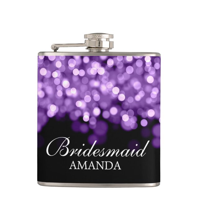 Flasques Mariage Favoriser les lumières violettes (Devant)