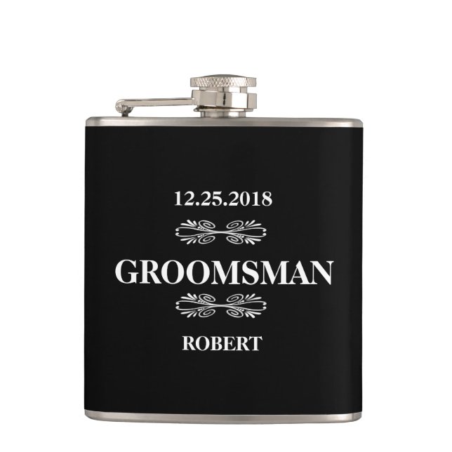 Flasques Mariage Groomsman (Devant)