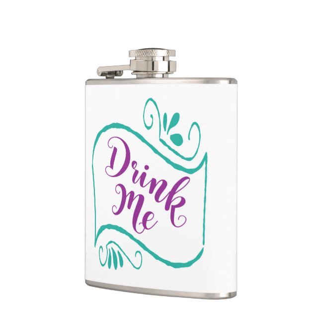 Flasques Mariage - Hip Flask - Buvez-Moi (Gauche)