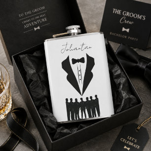 Flasques Mariage personnalisé en smoking noir pour garçons