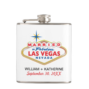Flasques MARIÉ À LAS VEGAS Flask cadeau de fête de la marié