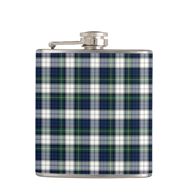 Flasques Marine Bleu et blanc Clan Formel Robe Plaid (Devant)