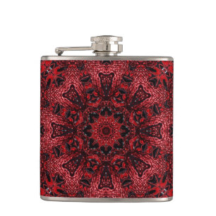 Flasques maroon marocain bohème mandala bordeaux