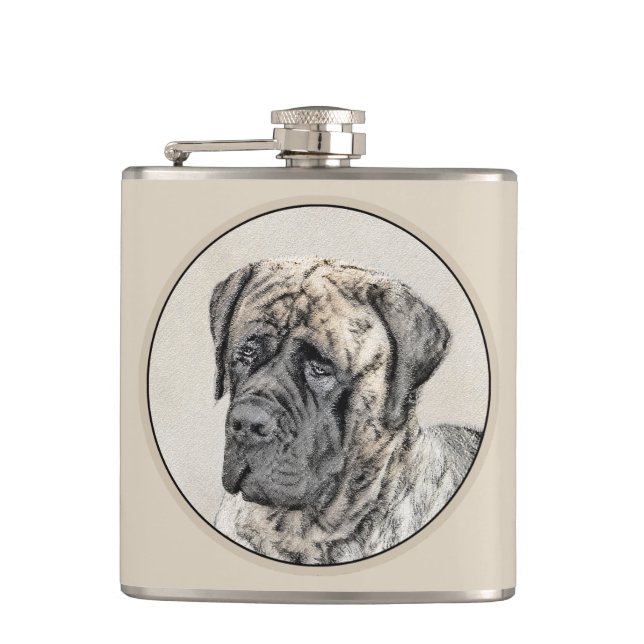 Flasques Mastiff anglais (Brindle) Peinture - Chien Art (Devant)