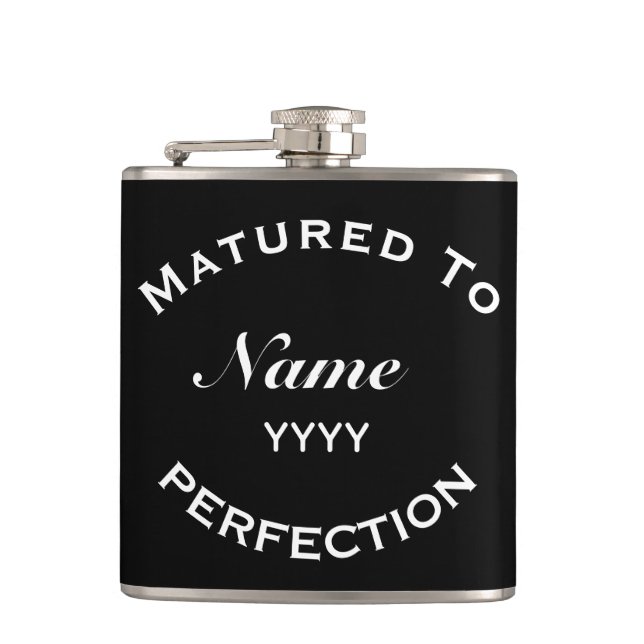 Flasques Matured To Perfection Personalised Birthday Gift (Devant)