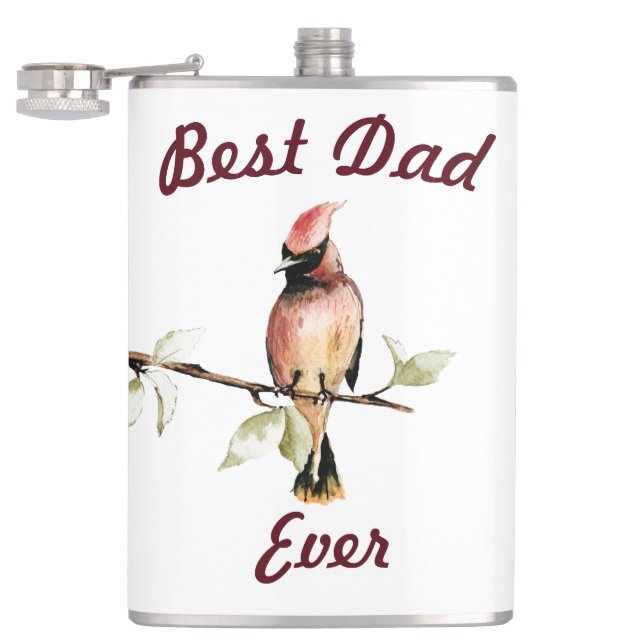 Flasques Meilleur Papa Ever Flask Cardinal Rouge (Ouvert)