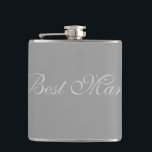 Flasques Meilleure bouteille pour homme<br><div class="desc">Flacon pour le meilleur homme montré en argent. Customisez cet objet ou achetez tel quel.</div>