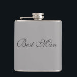 Flasques Meilleure bouteille pour homme<br><div class="desc">Flacon pour le meilleur homme est montré en couleurs gris. Customisez cet objet ou achetez tel quel.</div>