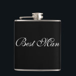 Flasques Meilleure bouteille pour homme<br><div class="desc">Le flacon pour le meilleur homme est montré en noir et blanc. Customisez cet objet ou achetez tel quel.</div>