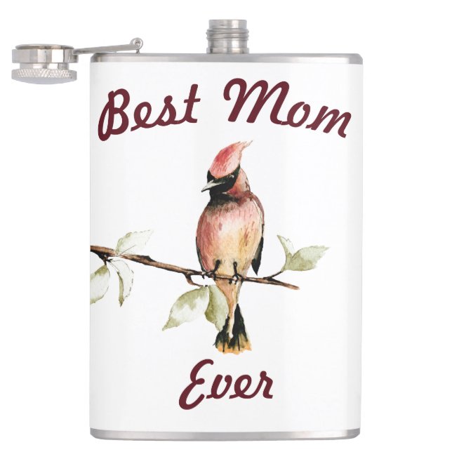 Flasques Meilleure Maman Ever Flask Cardinal Rouge (Ouvert)