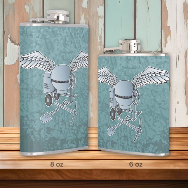 Flasques Mélangeur de béton bleu-gris (Créateur téléchargé)