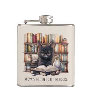 Flasques Meow Est Le Moment De Toucher Les Livres