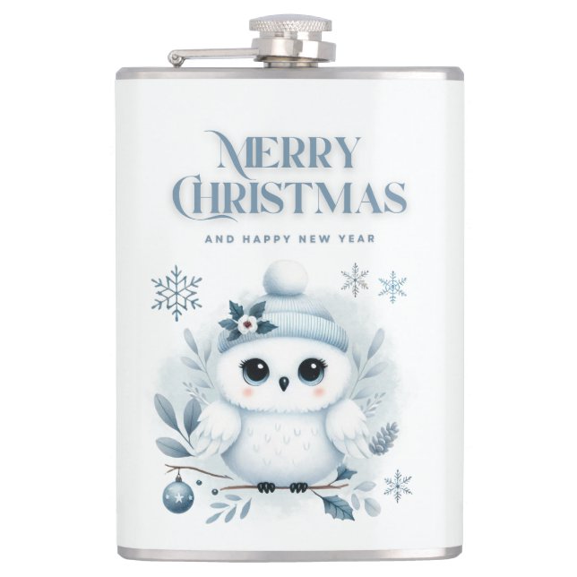 Flasques Merry Christmas Owl (Devant)