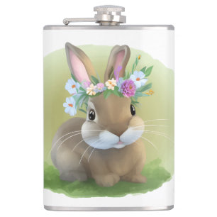 Flasques Mignonne Bunnyfor Pâques pour une humeur positive