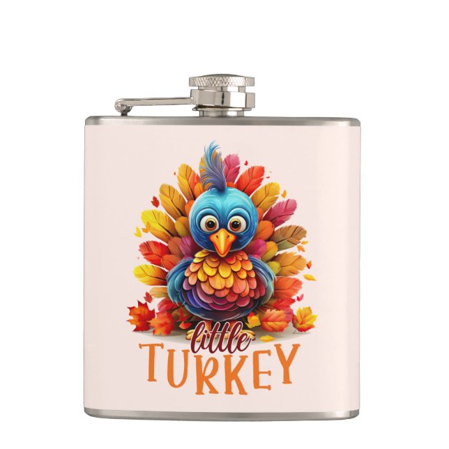 Flasques Mignonne Turquie Thanksgiving (Devant)