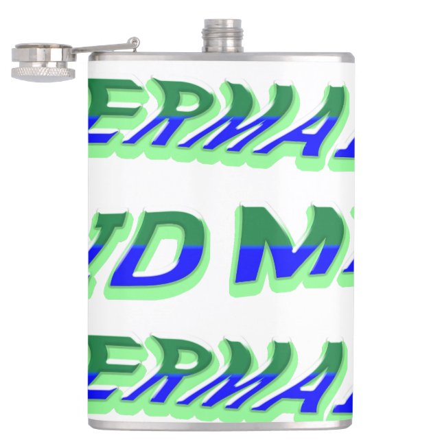 Flasques Mikitiez océanique sirène venus bleu mer (Ouvert)