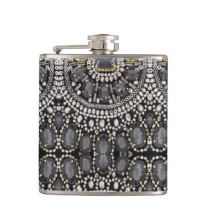 Flasques mode vintage steampunk gothique argent noir