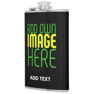 FLASQUES MODÈLE DE TEXTE D'IMAGE NOIRE SIMPLE ET MODERNE