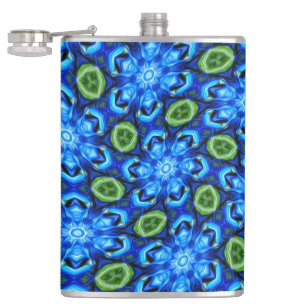 Flasques Modèle Floral bleu Abstrait