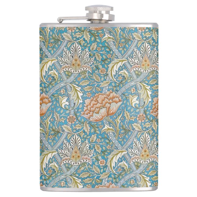 Flasques Modèle floral bleu Windrush de William Morris (Devant)