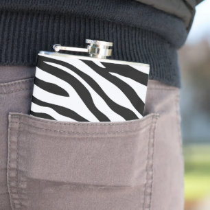 Flasques Modèle Zèbre Noir & Blanc Safari enveloppé