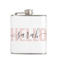 Moderne Pastel Rose Beauté Bonjour Et Votre Nom