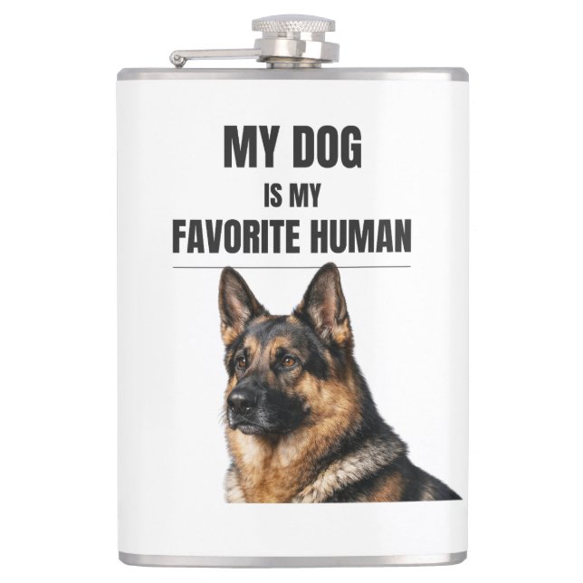 Flasques Mon chien est mon humain préféré (Devant)