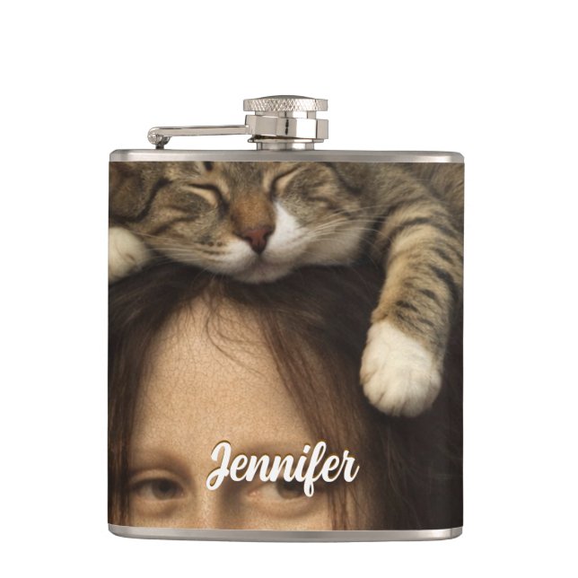 Flasques Mona Lisa avec chat endormi (Devant)