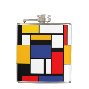 Flasques Mondrian géométrique Composition minimaliste moder