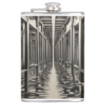 Monochrome Mirage/Artistic Flask