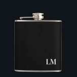 Flasques Monogramme de mariage classique chic élégant<br><div class="desc">Ce monogramme simple est classique. Ce flacon fait un grand cadeau pour votre occasion spéciale.</div>