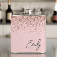 Monogramme de Parties scintillant or rose rose ros