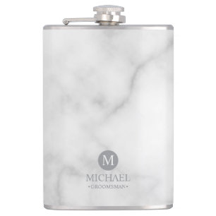 Flasques Monogramme et nom personnalisés classiques pour ga