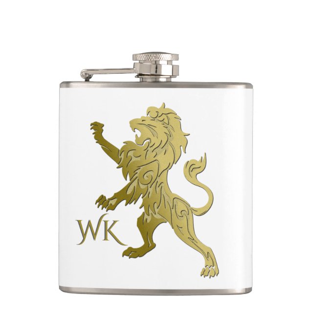 Flasques Monogramme Golden Royal Lion (Devant)