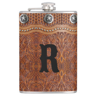 Flasques Monogramme Initiale de Marié de Style Occidental R