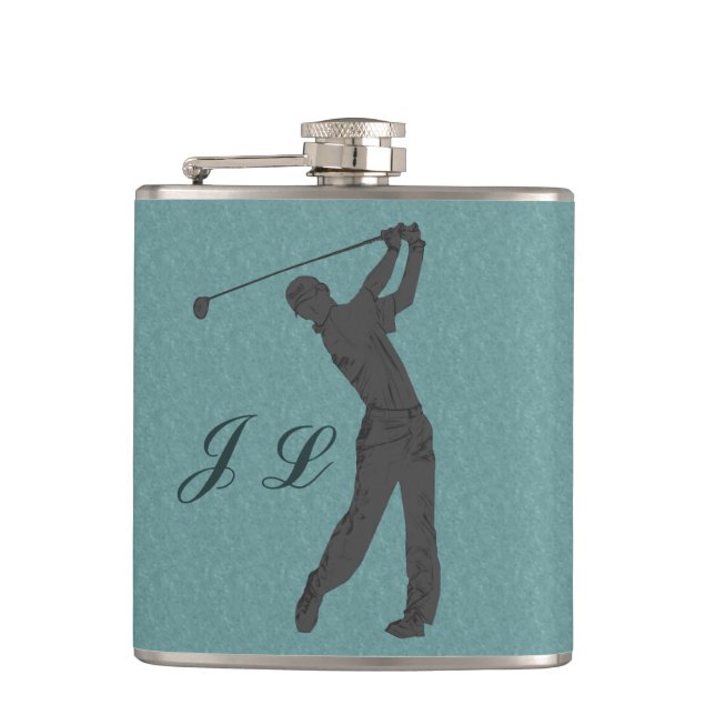 Flasques Monogramme personnalisable de partouzeur de golf (Devant)