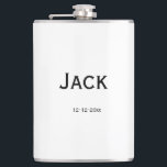 Flasques monogramme simple personnalisé ajouter votre nom m<br><div class="desc">design</div>
