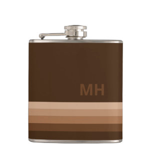 Flasques Monogramme Vintage Brown