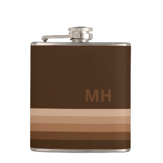 Flasques Monogramme Vintage Brown