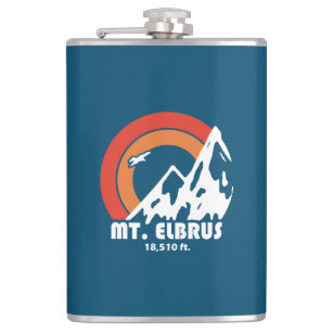 Flasques Mont Elbrouz Russie Soleil Aigle
