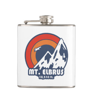Flasques Mont Elbrus Russie Soleil Aigle