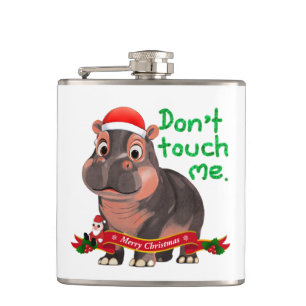 Flasques Moo Deng Hippo pour Joyeux Noël