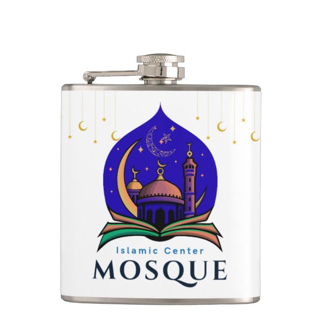 Flasques Mosquée du centre islamique – Design élégant de fl (Devant)