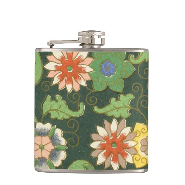 Flasques Motif antique cloisonné chinois : Vert Jade (Devant)
