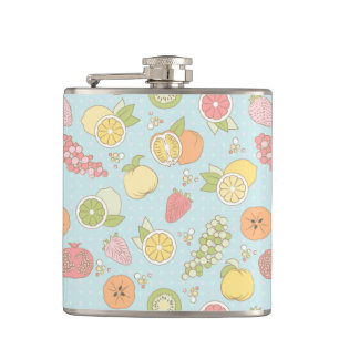 Flasques Motif avec des fruits et des baies