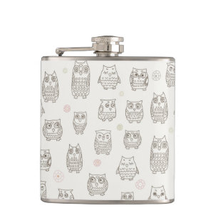 Flasques Motif avec des hiboux