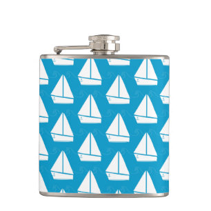 Flasques Motif bleu-clair de voilier